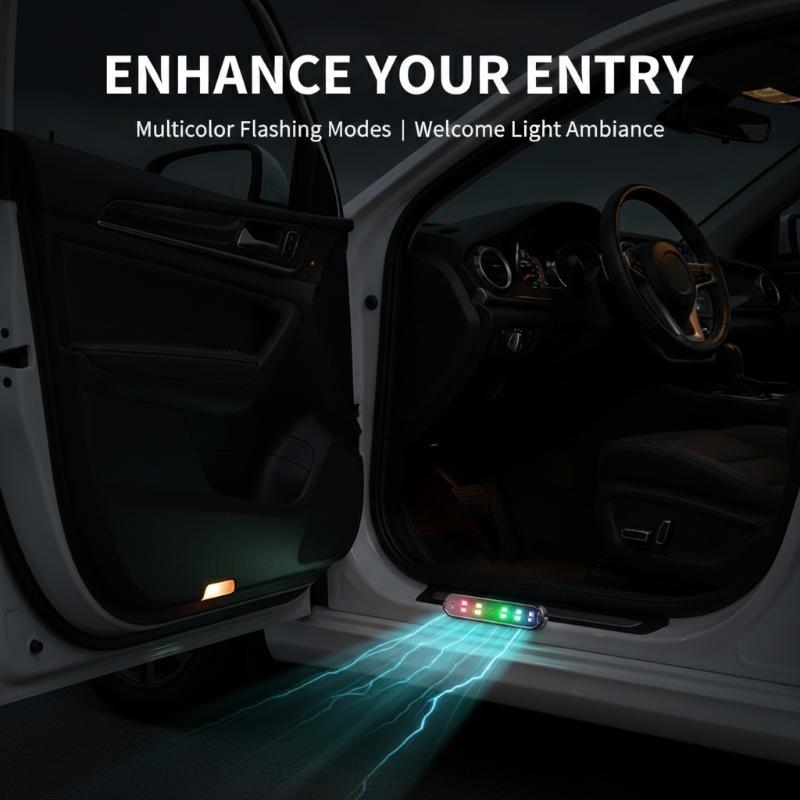 Emergency Exit Sign - Neue Autotürbeleuchtung LED Bunt Blinkende Dekorative