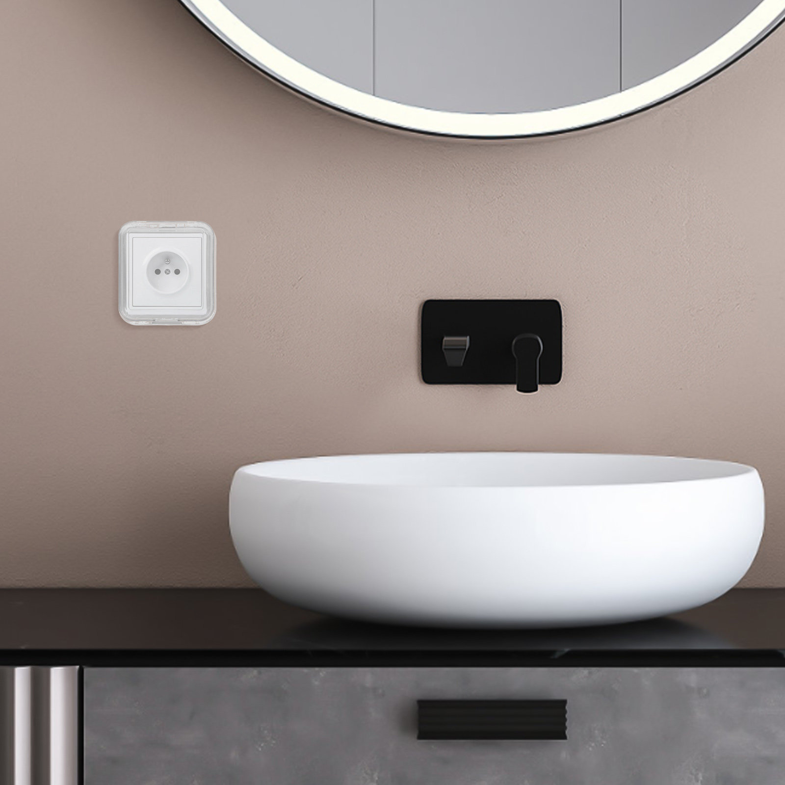 Outlet Cover Baby - Baby-Sicherheits-Steckdosenabdeckungen, wasserdichte, transparente Steckerschutzkappen, einfache Installation,