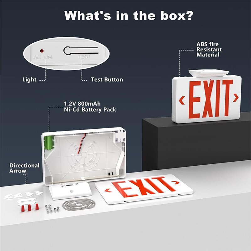 [NEU! A25P] Rotes Notausgangss – Emergency Exit Sign Bewertung und Preis